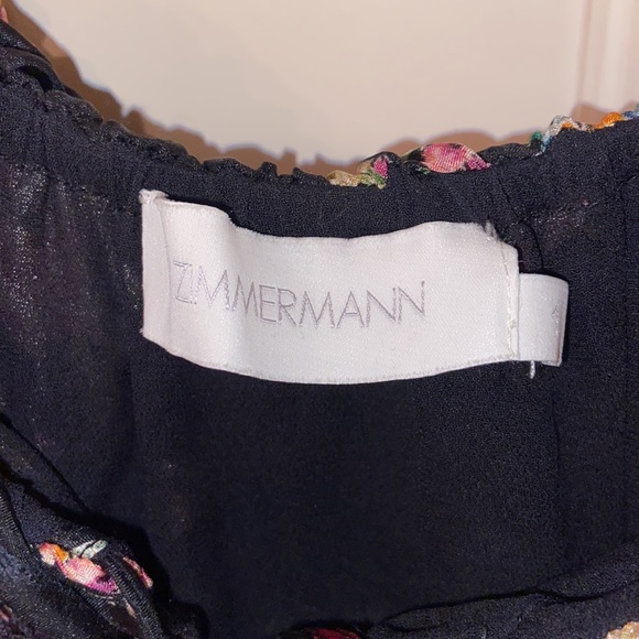 Zimmermann Honour Floral-print Tiered Silk Midi Dress In Black- siz… - Picture 9 of 15